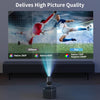 Mini Projector,  Projector WiFi6 and BT5.2, Portable Projektor 4K Support with Android 11.0, 180° Rotatable, Auto Keystone, 130″ Display and 50% Zoom,Outdoor Projector 2024 Upgrade, Steelgrey