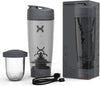 PRO Electric Protein Shaker Bottle - Powerful Vortex Mixer with X-Blade, 600ml, BPA Free, Nutripod Supplement Storage, Perfect Gym Gift for Men, Smooth, Lump-Free Protein Shakes