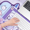 Cute Bunny Mouse Pad - Non-Slip Rubber Base Desk Met for Keyboard and Mouse, Perfect for Gaming, Writing, or Home Office Work (Mouse pad)