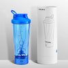 Premium Electric Protein Shaker Bottle, Made with Tritan - BPA Free - 600ml Vortex Portable Mixer Cup, USB C Rechargeable Shaker Cups for Protein Shakes (Blue).