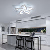 LED Ceiling Light, 60W 5400LM Modern Design Ceiling Lighting, 5 Lights Living Room Ceiling Light Acrylic White Flower Fittings Ceilings for Bedroom, Kitchen, Dining Room 6500K Cool White