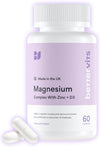 Magnesium Complex | 3 Types Glycinate, Malate, Citrate | Potent Dose | Anxiety | Mood | Fatigue | With D3 & Zinc