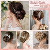 Short Combs Messy Curly Wavy Hair Extensions Bun Piece Up Do Drawstring Ponytail Clip in Comb Hair Extensions Chignon Dark brown