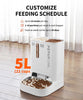 Automatic Cat Feeder with Camera,1080P HD Video with Night Vision, 5L Auto Pet Feeder, 2-Way Audio, Battery-Backup, Low Food Sensor, Anti-Stick Bowl, 2.4G WiFi Enabled Cat Food Dispenser