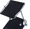 Outdoor Foldable Sun Lounger, 4 Level Adjustable Backrest Reclining Sun Lounger Chair with Angle Adjust Sun Shade Awning for Beach, Garden, Patio, Black