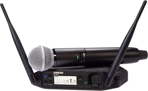 GLXD24+/SM58 Dual Band Pro Digital Wireless Microphone System for Church, Karaoke, Vocals - 12-Hour Battery Life, 100 ft Range | SM58 Handheld Vocal Mic, Single Channel Receiver