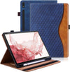 Case for Samsung Tab S9 FE+ Plus 2023 12.4 inch PU Leather Tablet Protective Smart Cover Stand Case Shell with Pencil Holder for Samsung Galaxy Tab S9 FE - Dark blue