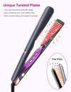 Hair Straighteners and Curlers 2 in 1 - Twist Flat Curling Iron Pro Multi-Styler for Curl/Wave/Straighten Hair