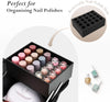 Vanity Case Large Makeup Bag Organiser Travel Train Case Luggage Make Up Beauty Box with Shoulder Strap, Black & Gold