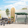 Charcoal Barbecue Grill with Offset Smoker, Barrel BBQ Trolley with 3 Storage Shelves & Thermometer for Outdoor Garden Camping Picnic Cooking, Black
