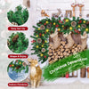 Christmas Garland with 100 LED Lights, 3.8M/12FT Prelit Artificial Christmas Garland Decorations with Pine Cones Red Berry, Greenery Xmas Garland for Indoor Home Stairs Mantle Fireplace Decor