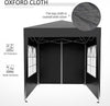 " 2M X 2M Pop Up Gazebo Marquee Party Tent - Perfect for Weddings and Events! Includes Free Carrying Case, Black with Removable Walls and Windows"