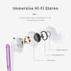 Wireless Earbuds, Bluetooth 5.3 Headphones in Ear with HiFi Stereo Deep Bass, 4 ENC Noise Cancelling Mic Wireless Earphones 40H Playtime, Bluetooth Earbuds Dual LED Display, IP7 Waterproof, Purple