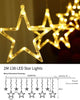 Christmas Star Window Lights Mains Powered Warm White 2M 138LED 12 Star Christmas Curtain Lights Connectable Icicle Fairy Lights Indoor Outdoor Decoration for Home Bedroom Garden Party Wedding