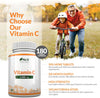 Vitamin C 1000mg - 180 Vegan Tablets - 6 Month Supply - High Strength Ascorbic Acid - Supports Immune System, Energy & Collagen Formation -