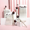 MUA Pro Makeup Brush Set 18 Pcs Professional Makeup Brushes Set Foundation Brush Concealer Brush Blush Brush Eyebrow Brush good present choice for Professional Makeup Artist(Beige)