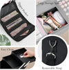 Vanity Case Large Makeup Bag Organiser Travel Train Case Luggage Make Up Beauty Box with Shoulder Strap, Black & Gold