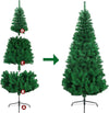 Half Christmas Tree,1.8M Green Artificial Half Christmas Tree with Stand Slim Half Xmas Tree Christmas Decoration Holiday Decoration