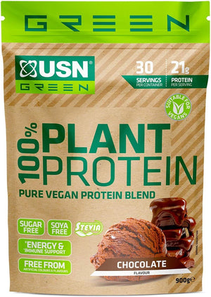 100% Plant Protein Chocolate, Vegan Protein Powder (900g) A Sugar Free, Plant Based Protein Blend With No Soy and No Artificial Flavours