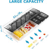 Weekly Pill Box 7-Day: Large Pill Boxes 7 Day 2 Times A Day Daily Pill Organiser 7 Day with 14 Compartments - XL Week Tablet Case Am Pm Medication Organizer for Vitamin Supplement