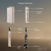 Eroll Slim Vape Kit 1500 mAh Wireless Magnetic Powerbank,480 mAh E Cigarette Rechargeable NO Nicotine NO Tobacco Grey