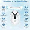 Electric Face Massager - Latest Version, Portable Skin Tightening Beauty Toning Device, 7 Massage Modes for SkinTightening & Neck Lifting EMS Massage Face Toning Firming for Women (White)