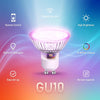 GU10 Smart Bulb, Warm to Cool White and RGB WiFi led Light Bulbs, Dimmable Colour Changing, Compatible with Alexa and Google Home, Music Sync, 5W(50W), 470 Lumens, No Hub Required, 4 Pack