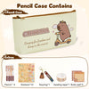 Capybara Pencil Case, Capybara Stationery Include Capybara Keyring, Stickers, Pens and Sticky Notes, Capybara Gifts for Kids Students Stationery Supply