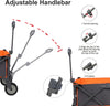 Festival Camping Trolley Cart with Wheels Folding Garden Beach Wagon Foldable Pull along Trolley 100KG Trailer Collapsible with Removable Fabric for Picnic Transport Outdoor