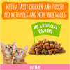 Junior Chicken, Milk & Veg Dry Cat Food 750g, Pack of 5