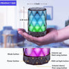 Portable Bluetooth Speaker with Lights, Night Light LED Wireless Waterproof Speaker, Multicolor LED Auto-Changing, Micro SD Card TWS Wireless Stereo Pairing, for Outdoor, Travel, Home