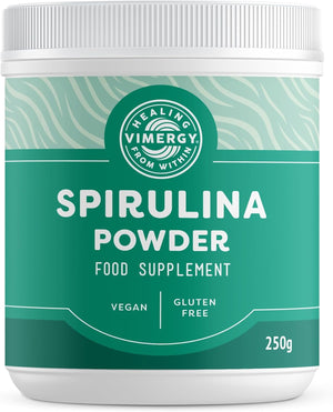 Spirulina Powder, 83 Servings – Easy to Digest – Fast Absorbing Powder – Vegan Supplement – Formulated Without Anti-Caking Agents, fillers, Flavors, or Sugar– Non-GMO & Gluten-Free (250g)