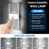 LED Touch Control Wall Lamp, Modern Indoor Dimmable Wall Light With Switch, USB Rechargeable Battery Wall Light, Magnetic Installation, Cordless White Wall Sconces Lighting 6500K, 4000mAh, 2 Pack