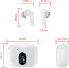 Wireless Earbuds, Bluetooth 5.3 Headphones In Ear with 4 ENC Noise Cancelling Mic, 2023 New Bluetooth Earphones Mini Deep Bass Stereo Sound, 36H Playtime LED Display Wireless Earbuds White