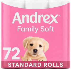 Family Soft Toilet Tissue 72 Standard Toilet Rolls, Gentle on your Family’s skin (Previously  Gentle Clean Toilet Paper) – Bulk Pack of 72 Toilet Rolls