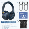 E500Pro Hybrid Active Noise Cancelling Headphones, 90H Playtime Wireless Over-Ear Bluetooth Headphones with Mic, Hi-Fi Sound, Deep Bass, Multi-Connection, Comfort Earpads for Travel/Work(Blue)