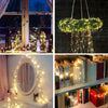 Battery Fairy Lights - 4 Pack, 10m 100 Led Copper Wire Fairy Lights, 8 Modes Remote Control Timer, Waterproof String Lights Battery Operated, Christmas Decoration Indoor Outdoor. (Warm White, 33ft)