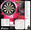 Dartboard | Eclipse Pro | Ultra-Visible Number Ring & Spider | Championship Quality Sisal Bristle | Staple-Free Construction