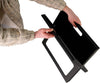 Notebook Folding Grill - Portable Picnic BBQ with Chrome Plated Cooking Grid (Black)