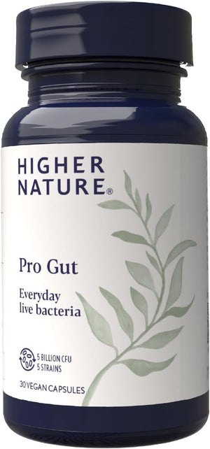 - Pro Gut - High Strength Probiotic - Multi-Strain Probiotic for Digestive System - Everyday Live Bacteria - 5 Billion CFUs - Vegan - 30 Capsules