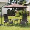26" Zero Gravity Recliners Outdoor Adjustable Folding Reclining Lounge Chairs w/Pillows, Cup Holder Trays and Carry Strap for Patio Backyard Beach Navy Blue/Gray/Beige/Black Set of 2