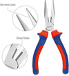 4-Piece Pliers Set, 245mm Water Pump Plier, 160mm Long Nose Plier, 160mm Combination Plier, 160mm Side Cutter, Bi-Material Soft Handle, for DIY Household Repair