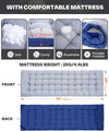 Camp Beds for Adults, 74 x 28'' Extra Wide Camping Bed with Mattress and Side Pocket Camp Bed, Camping Beds for Travel Fishing Outdoor Picnic Office Indoor