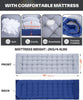 Camp Beds for Adults, 74 x 28'' Extra Wide Camping Bed with Mattress and Side Pocket Camp Bed, Camping Beds for Travel Fishing Outdoor Picnic Office Indoor