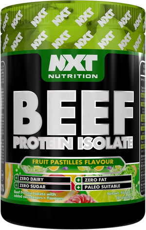 NXT Beef Protein Isolate 540g - High Protein Powder in Natural Amino Acids - Paleo, Keto Friendly - Dairy and Gluten Free | 540g (Fruit Pastilles)