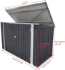 "Galvanized Steel Outdoor Storage Shed - Securely Store 3 Bicycles and Garden Tools!"