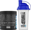 Bundle ABE Pre Workout 375g + 700ml Protein Shaker | All Black Everything Pre Workout Powder, Energy & Physical Performance with Creatine, Beta Alanine (ICY Blue Raz)