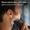 Electric Shaver Series 3000X - Wet & Dry Electric Shaver for Men in Deep Black, with SkinProtect Technology, Pop-up Beard Trimmer, Ergonomic Men's Shaver (Model X3001/00)