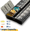 Large Pill Box Tablet Organiser, Weekly Pill Boxes 7 Day 2times, XL 14Day Pill Organiser with Compartment Daily Pill Case for dosset Box for Fish Oil/Vitamin/Supplements, BPA Free