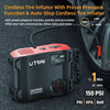 6000A Jump Starter Power Pack with 150PSI Air Compressor, 27000mAh 12V Portable Emergency Car Battery Booster Jump Starter for All Gas/8L Diesel,DC160W,QC3.0,18W Fast Charging,LED Flashlight